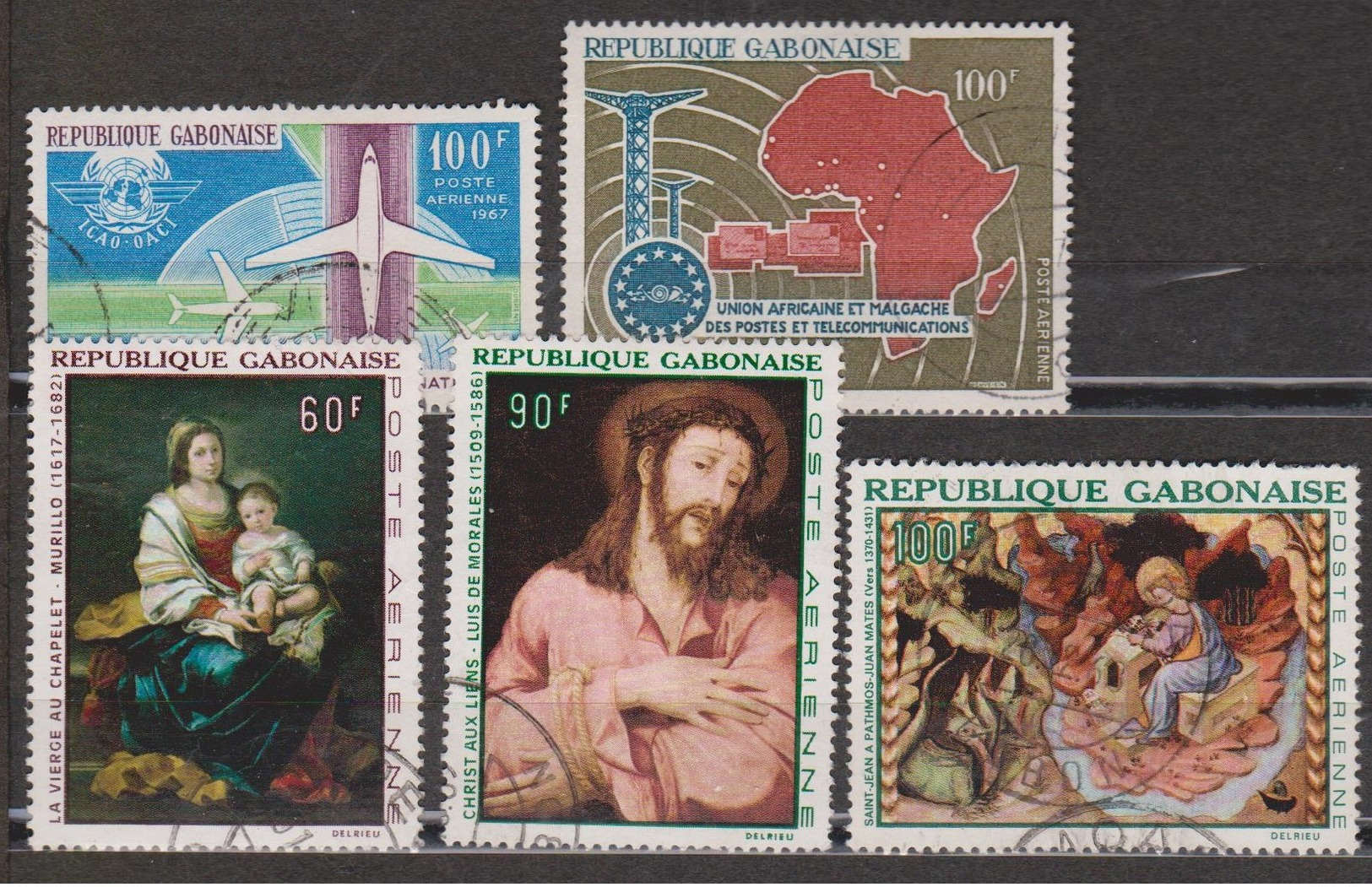 Gabon  PA N° 55+60+66+67+68  Oblitérés - Gabon (1960-...)