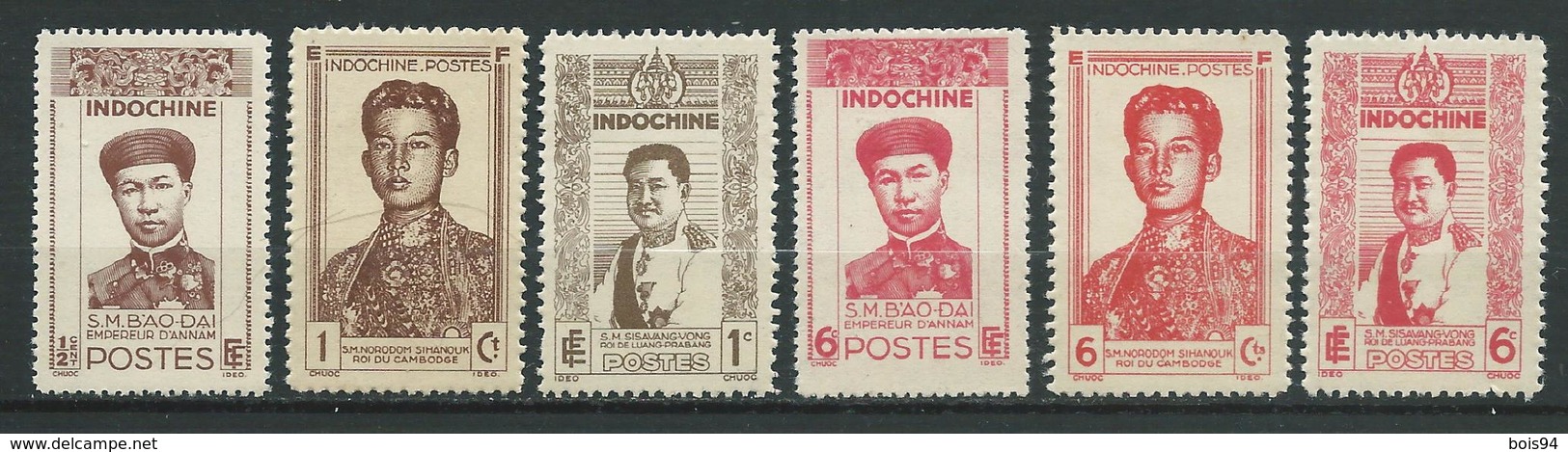 INDOCHINE 1943/44 . Série N°s 236 à 241 . Neufs (*) Sans Gomme . - Ongebruikt