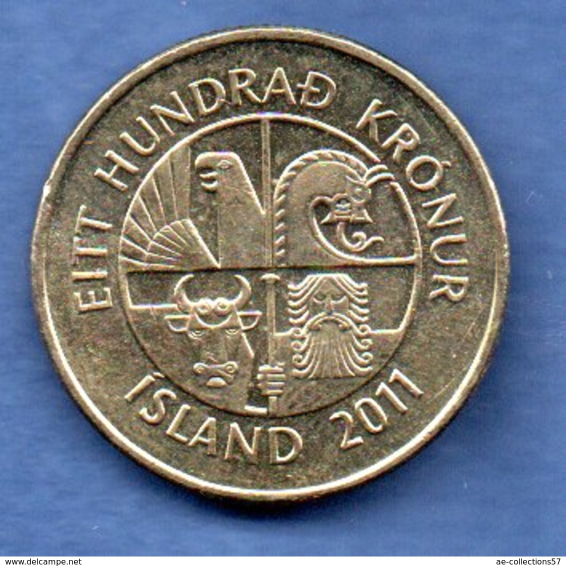 Islande -  100 Kronur 2011   -  Km # 35  -  état  SUP - Islande