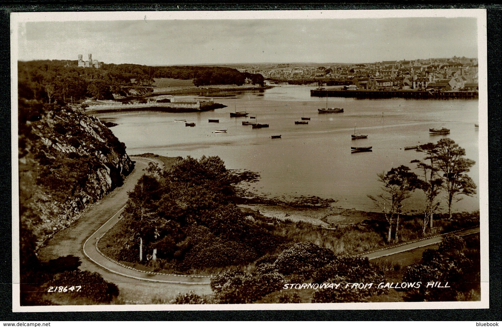 Ref 1297 - Real Photo Postcard - Stornoway From Gallows Hill - Isle Of Lewis Hebrides Western Islands Scotland - Other & Unclassified