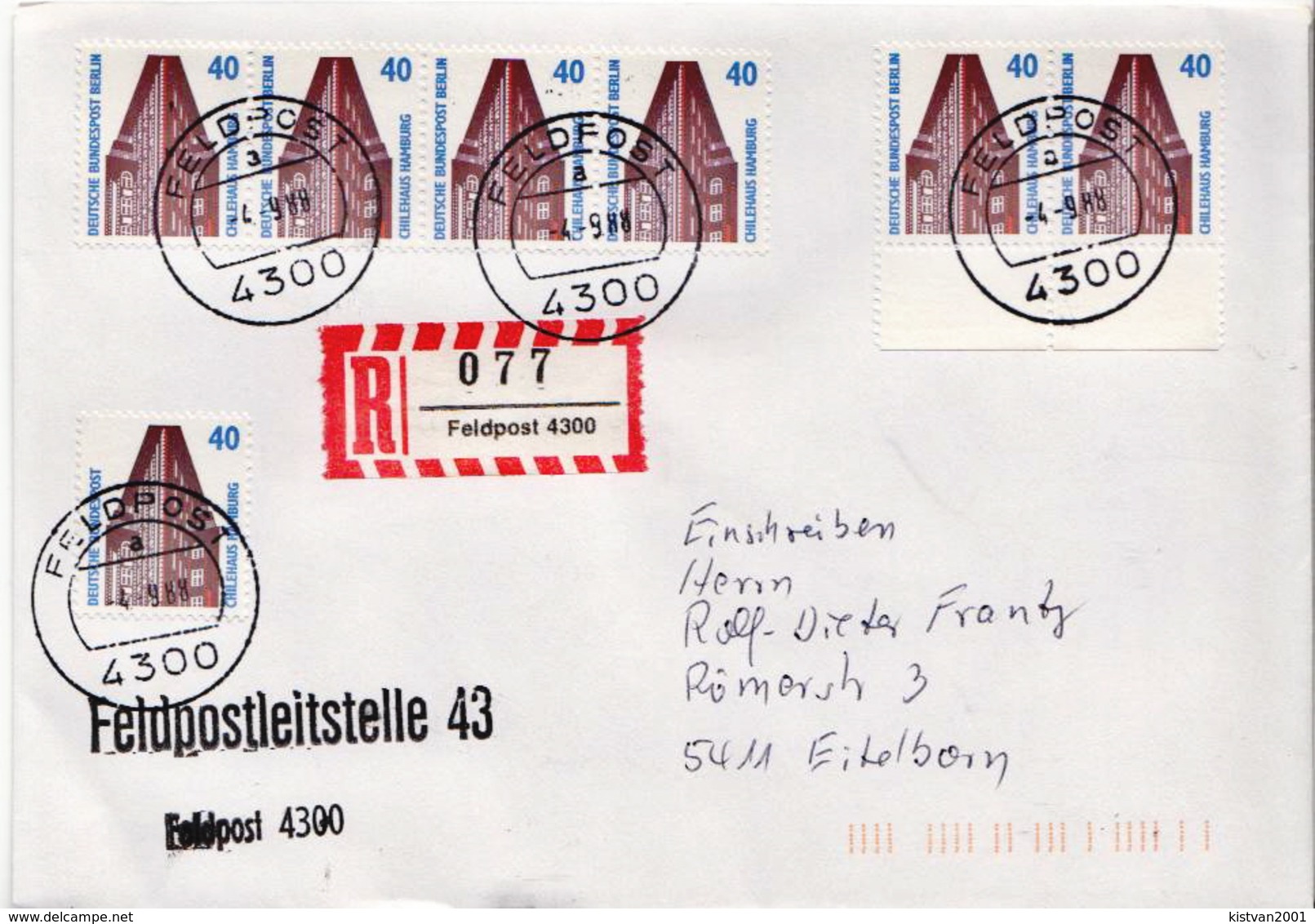 Postal History: Germany Military R Cover Feldpost 4300 - Militaria