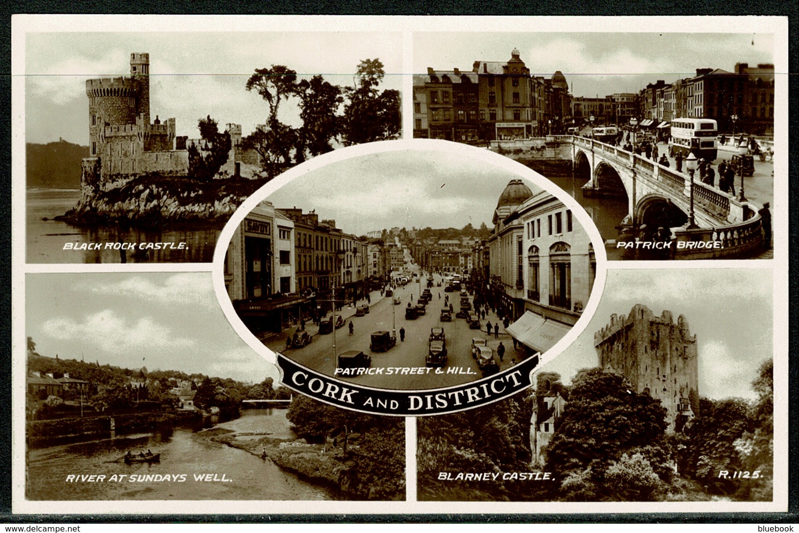 Ref 1297 - Real Photo Multiview Postcard - Patrick Street & Bridge Cork Ireland Eire - Cork