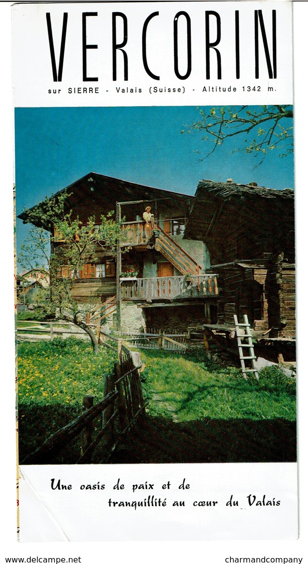 Dépliant Touristique C1965 - VERCORIN Sur SIERRE - Valais - 3 Scans - Dépliants Touristiques