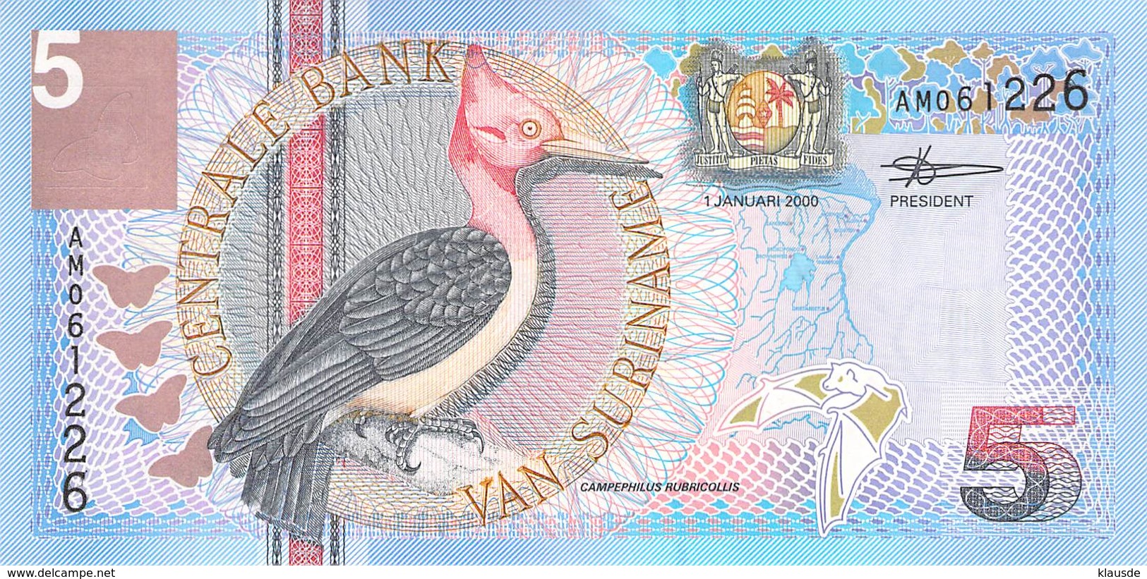 5 Gulden Suriname 2000 UNC - Suriname