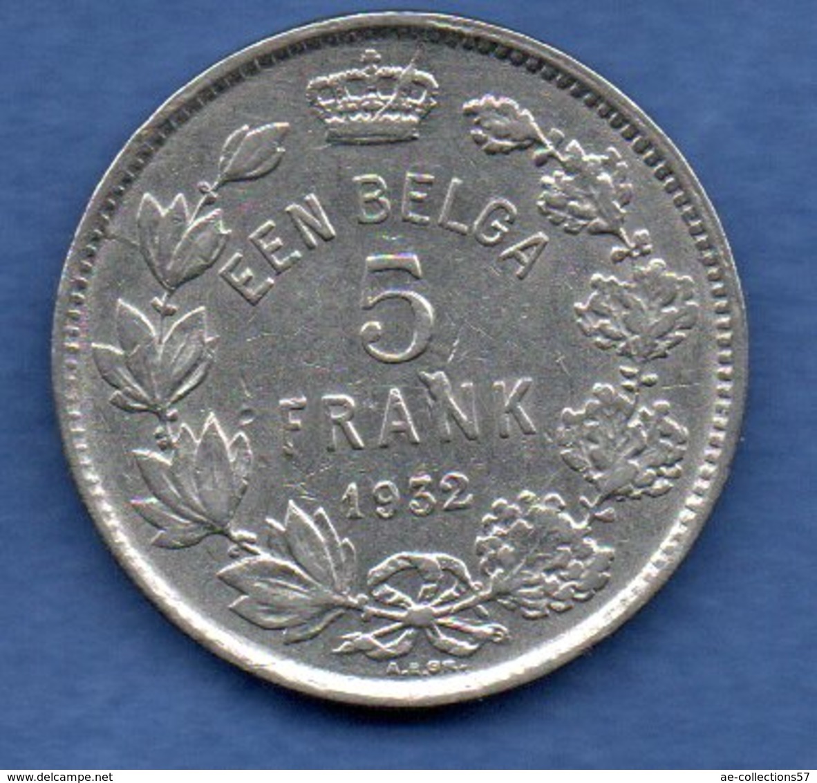 Belgique- 5 Francs 1932   -  Km # 98 -  état TTB - 5 Francs