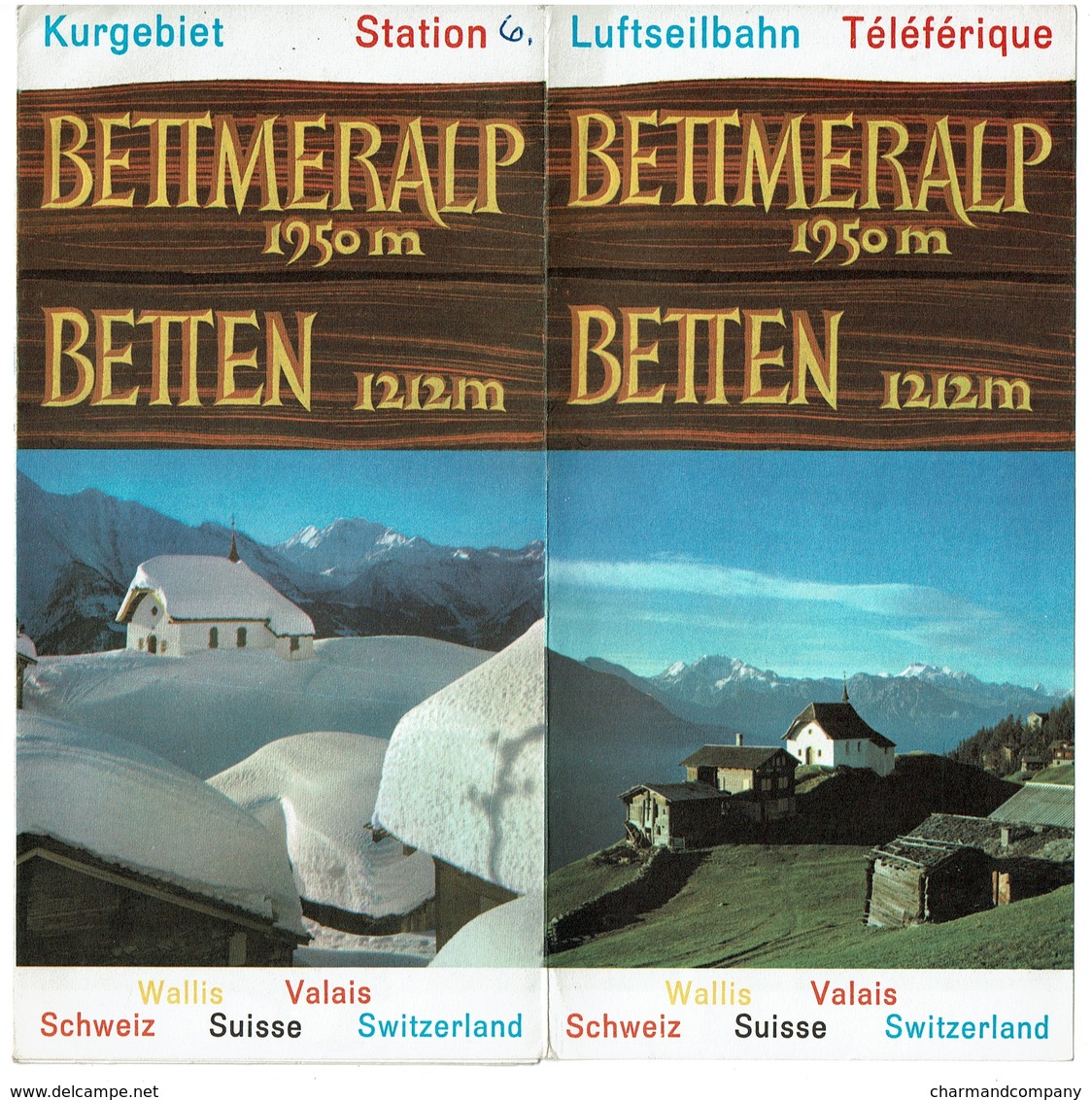 Dépliant Touristique C1965 - BETTMERALP / BETTEN - Valais - Suisse - 2 Scans - Dépliants Touristiques