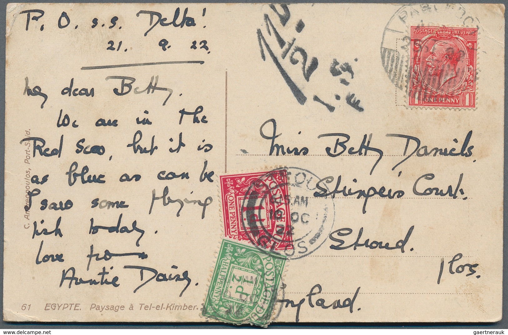 Aden: 1888/1922, 10 Old Covers And Cards Inbound And Outbound Including Cancallation "ADEN REG." 189 - Yemen