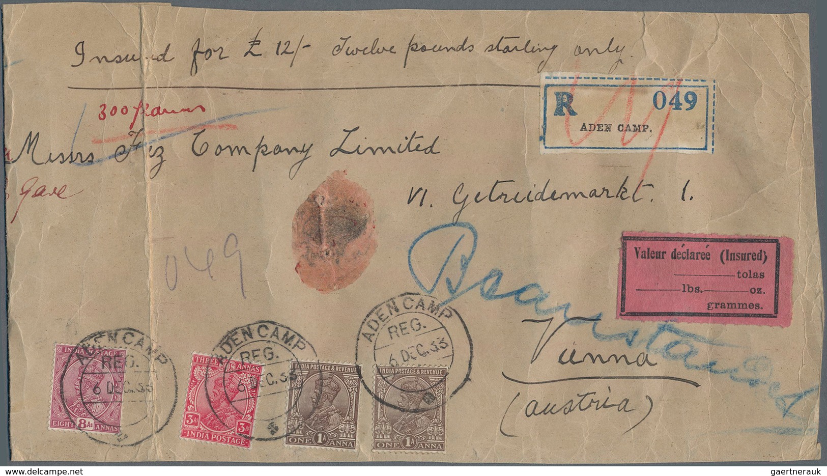 Aden: 1925/1936, India, Attractive Lot Of Ca.90 Used Stamps With Various Types Of ADEN-CAMP Postmark - Yémen