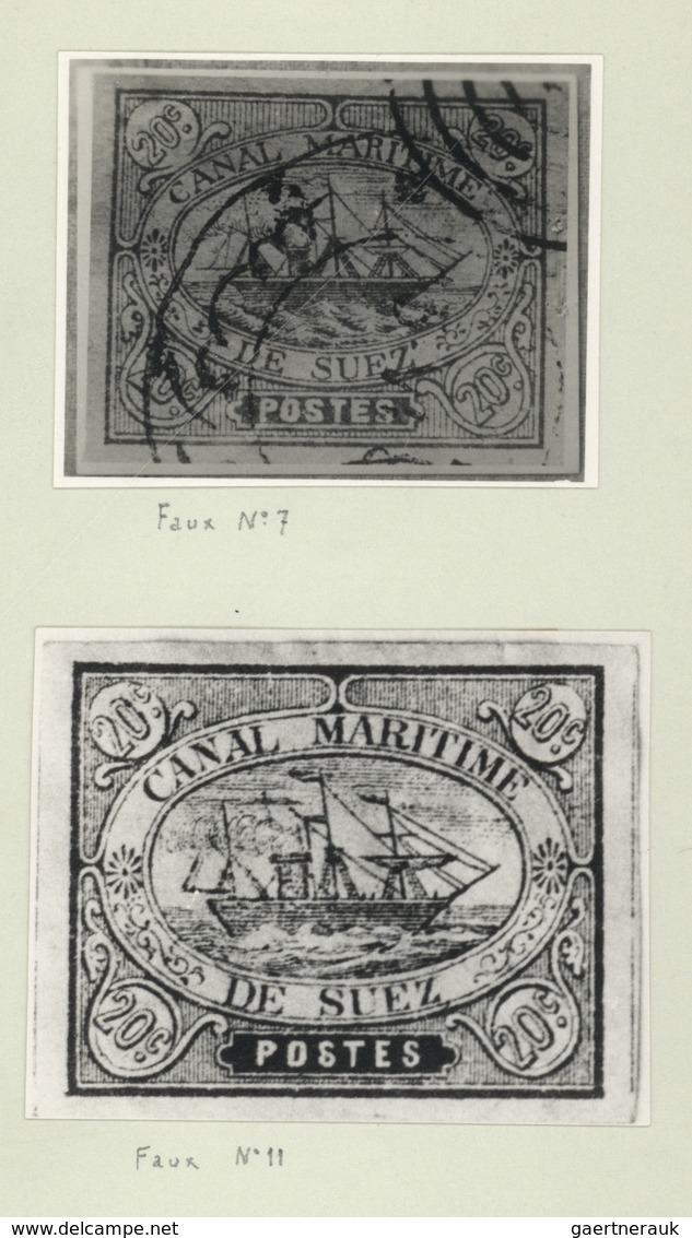 Ägypten - Suez-Kanal-Gesellschaft: 1868: Specialized collection of more than 420 stamps and many ext