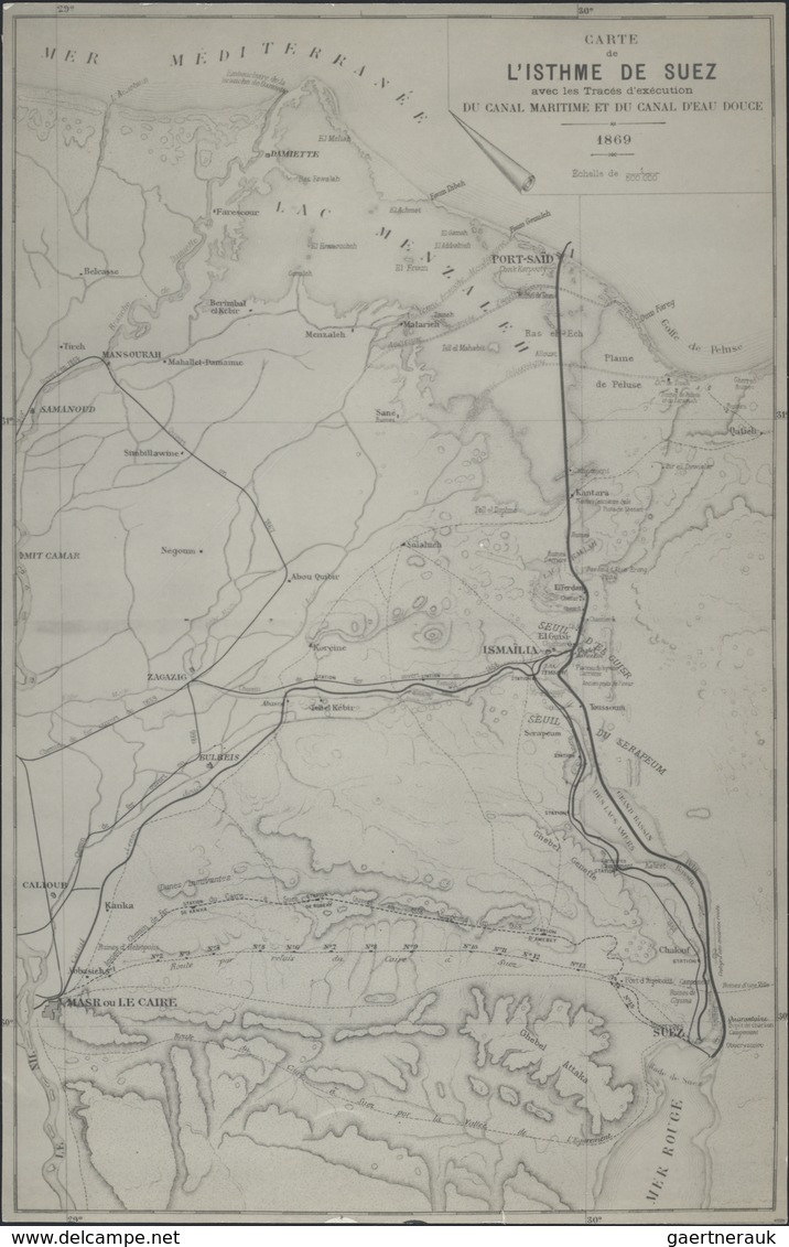 Ägypten - Suez-Kanal-Gesellschaft: 1868: Specialized collection of more than 420 stamps and many ext