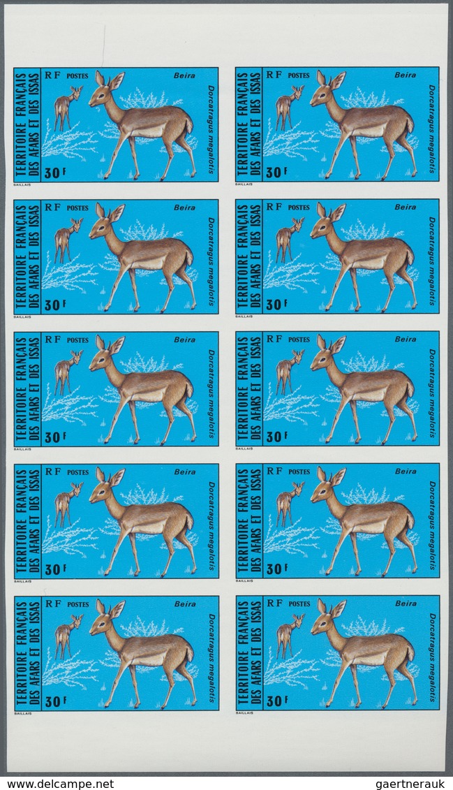 Afar Und Issa: 1976, Wildlife, 10fr. "Hyena", 15fr. "African Wild Ass" And 30fr. "Beira Antelope", 2 - Autres & Non Classés