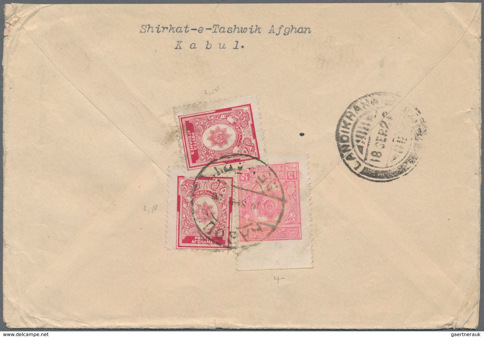 Afghanistan: 1924/1931, Lot Of Ten Commercial Covers To Berlin/Germany, Five Pre-UPU Period (combina - Afganistán