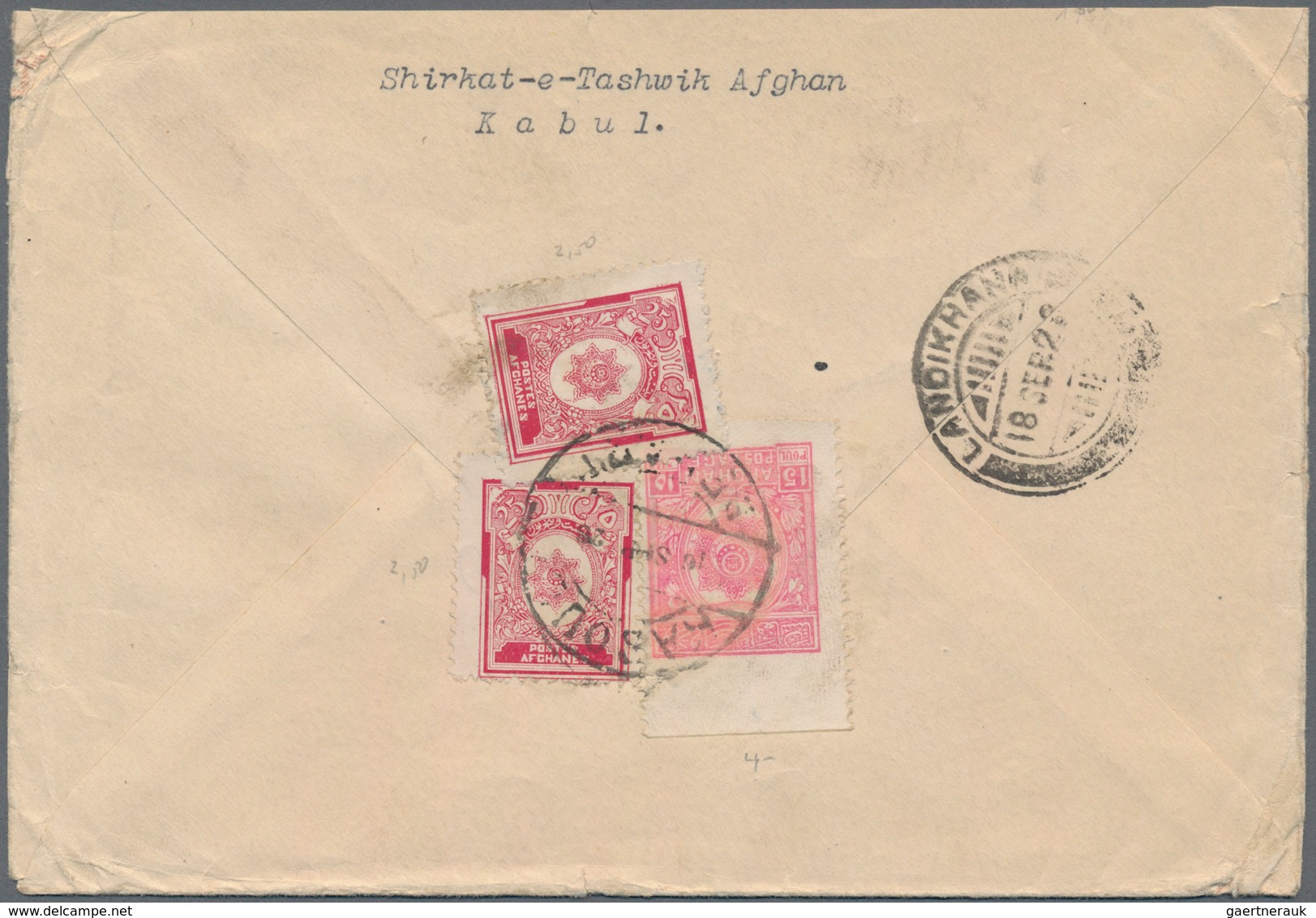 Afghanistan: 1924/1931, Lot Of Ten Commercial Covers To Berlin/Germany, Five Pre-UPU Period (combina - Afghanistan