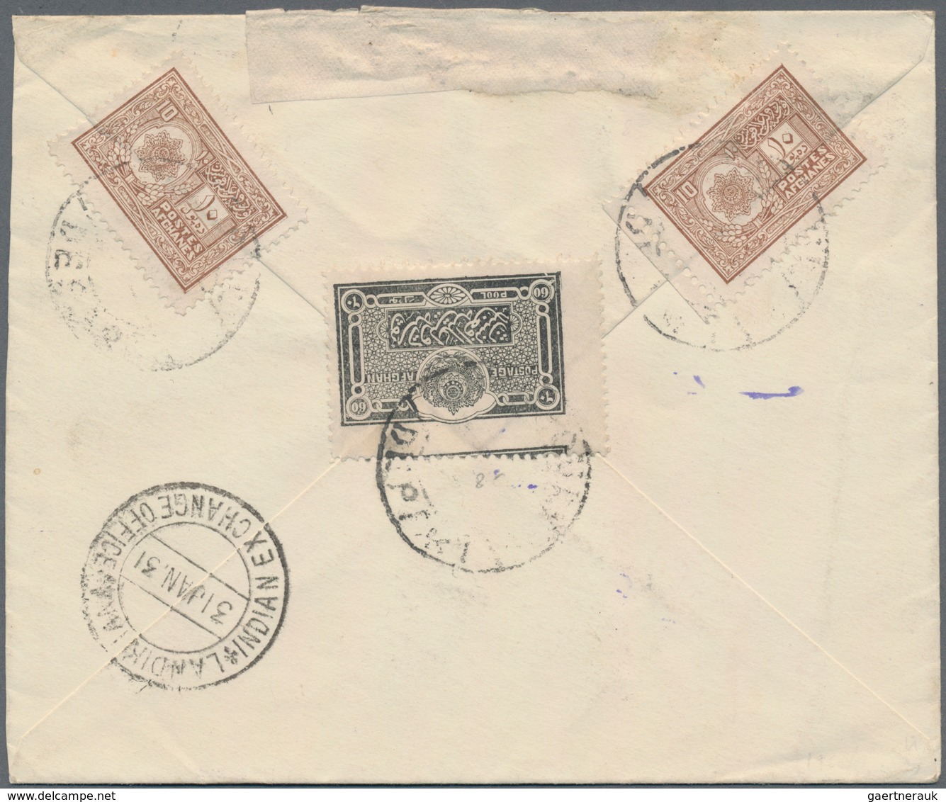 Afghanistan: 1924/1931, Lot Of Ten Commercial Covers To Berlin/Germany, Five Pre-UPU Period (combina - Afganistán