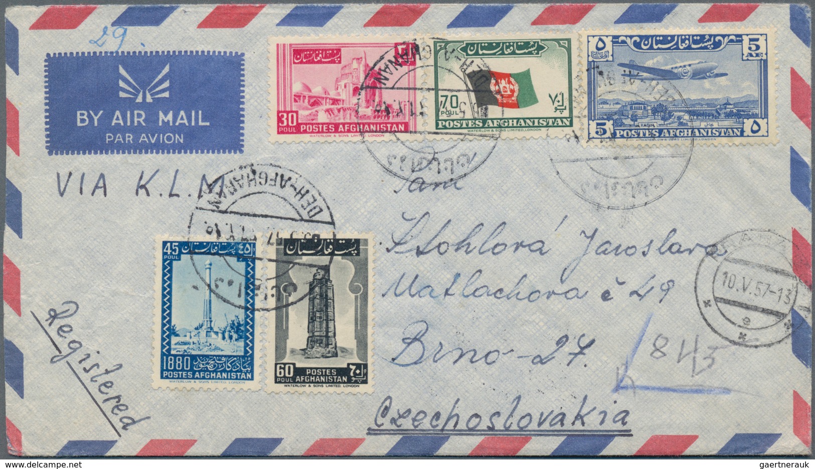 Afghanistan: 1928/1968, about 120 covers including a great deal of registered airmail with emphasis