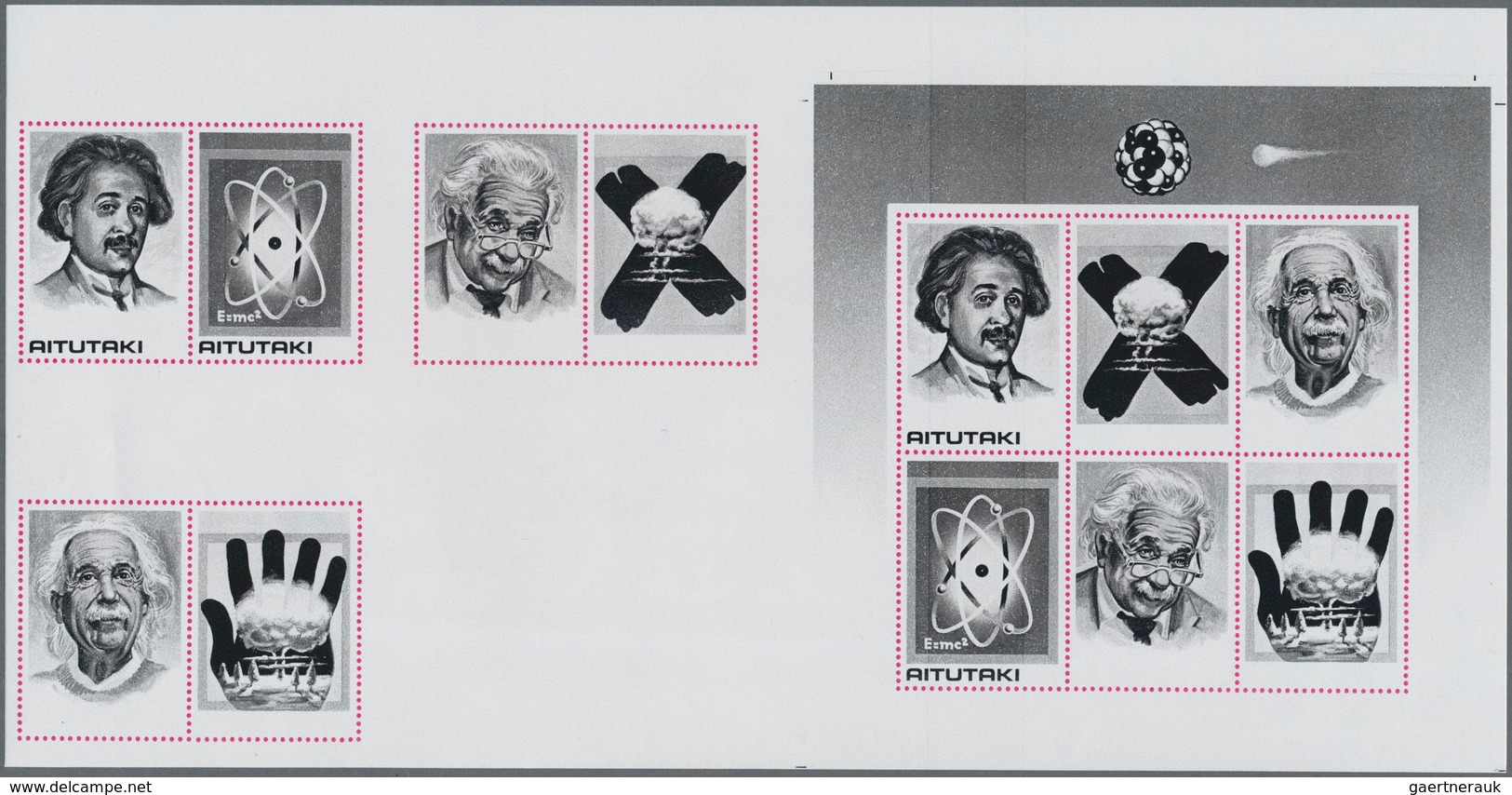 Aitutaki: 1973/1990 (ca.), duplicated accumulation in large box with mostly IMPERFORATE single stamp