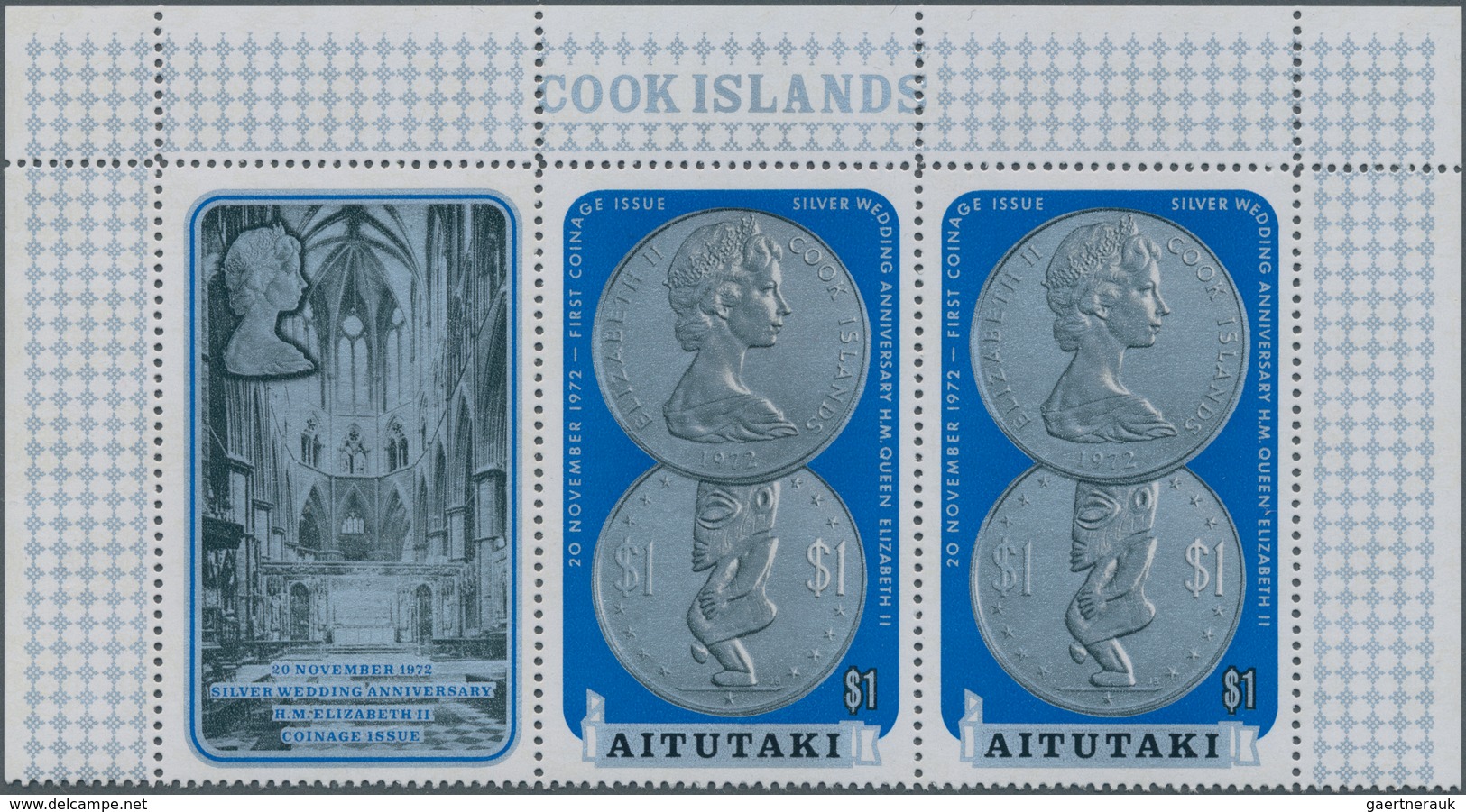 Aitutaki: 1977/1992 (ca.), accumulation in box with mostly complete sets and hundreds of miniature s