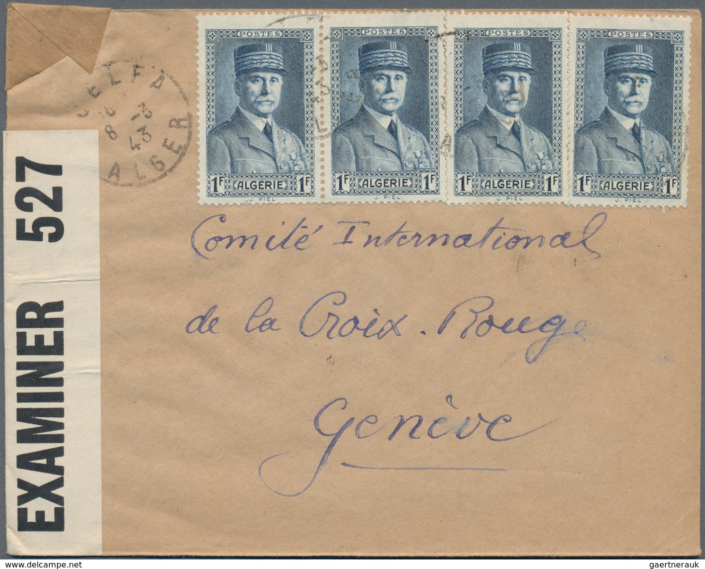 Algerien: 1938/43 Ca. 200 Letters Mainly To The Red Cross In Geneva, Many Different Censor Marks And - Ongebruikt