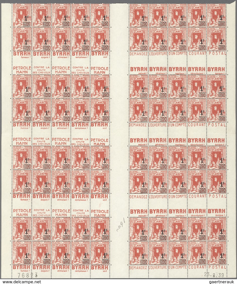 Algerien: 1939, Freimarke 'Altstadtstraße' 90 C. Rot Mit Aufdruck '1 F' (ohne Aufdruck Nicht Verausg - Unused Stamps