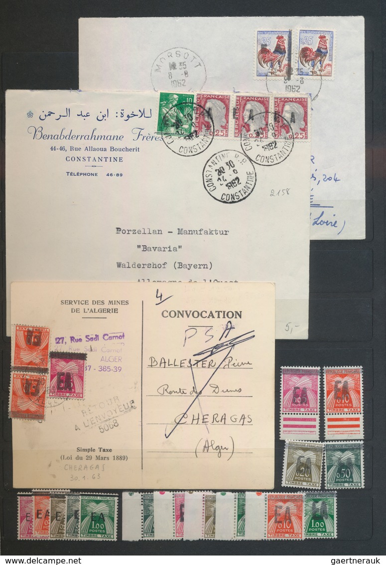 Algerien: 1962/1963, MNH Collection In A Stockbook Incl. 1962 1fr.+9fr. Revolution, Also Postage Due - Neufs