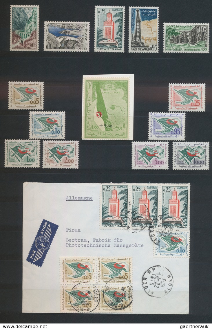 Algerien: 1962/1963, MNH Collection In A Stockbook Incl. 1962 1fr.+9fr. Revolution, Also Postage Due - Nuevos