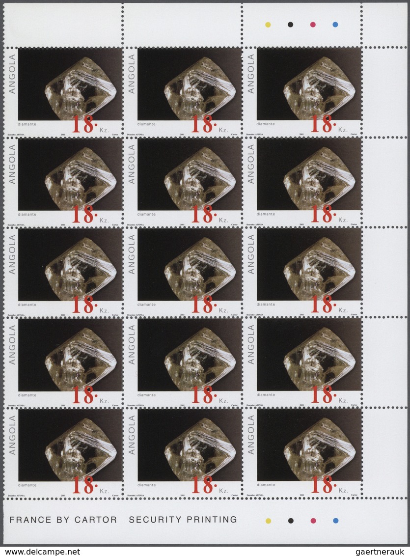 Angola: 2001/2005, Substantial Accumulation In A Box With Only Mint Never Hinged Stamps In Complete - Angola