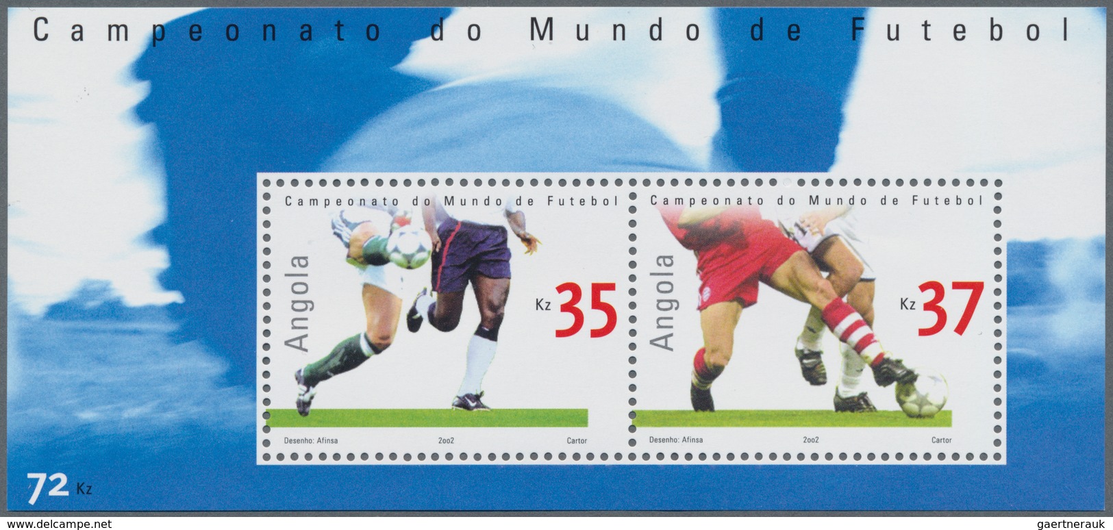 Angola: 2002, FOOTBALL WORLD CHAMPIONSHIP 2002, Investment Lot Of 500 Souvenir Sheets MNH (Mi.no. Bl - Angola