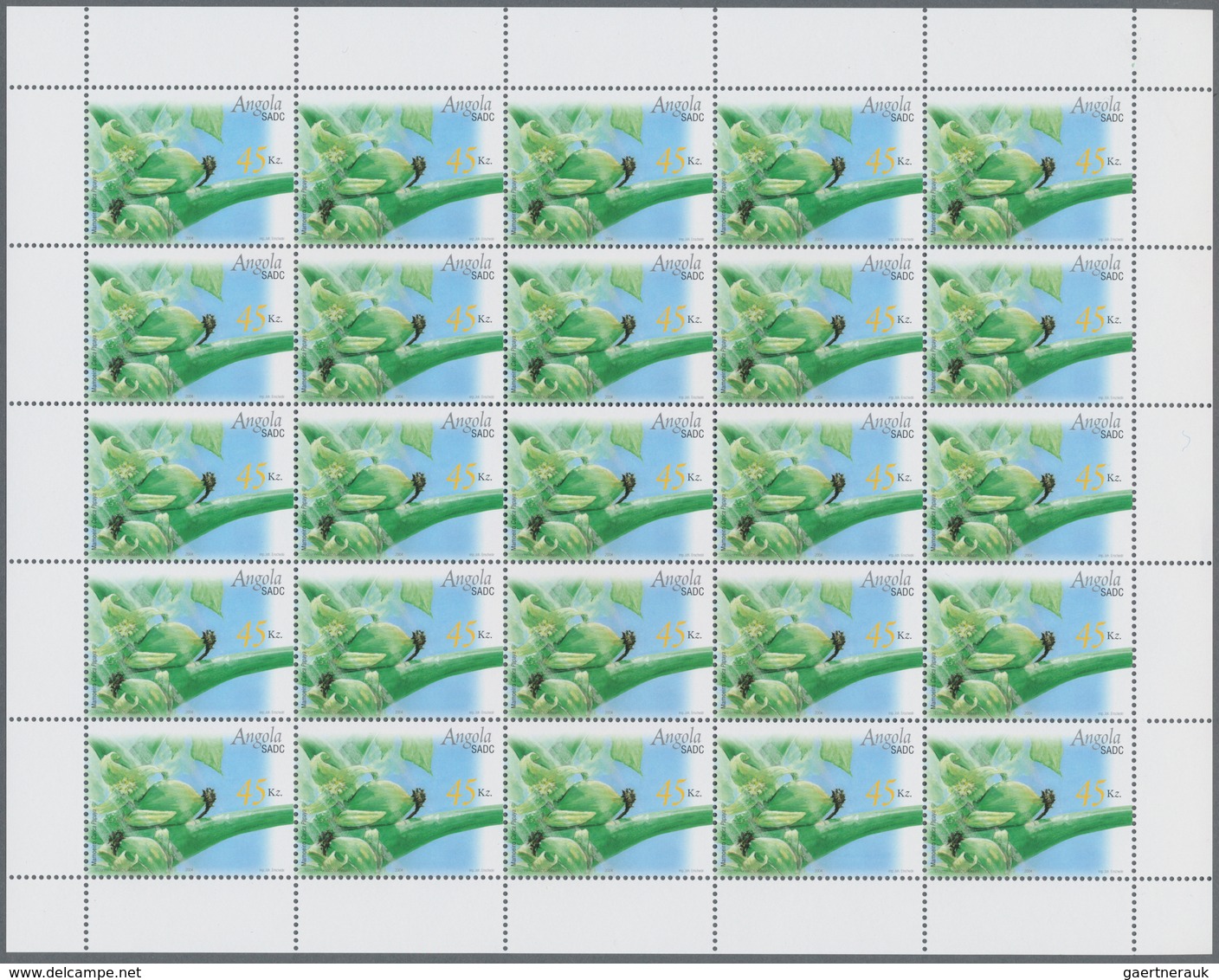 Angola: 2004, „CROP PLANTS “, Complete Set Of 4 In Sheets, In An Investment Lot Of 1000 Sets Mint Ne - Angola