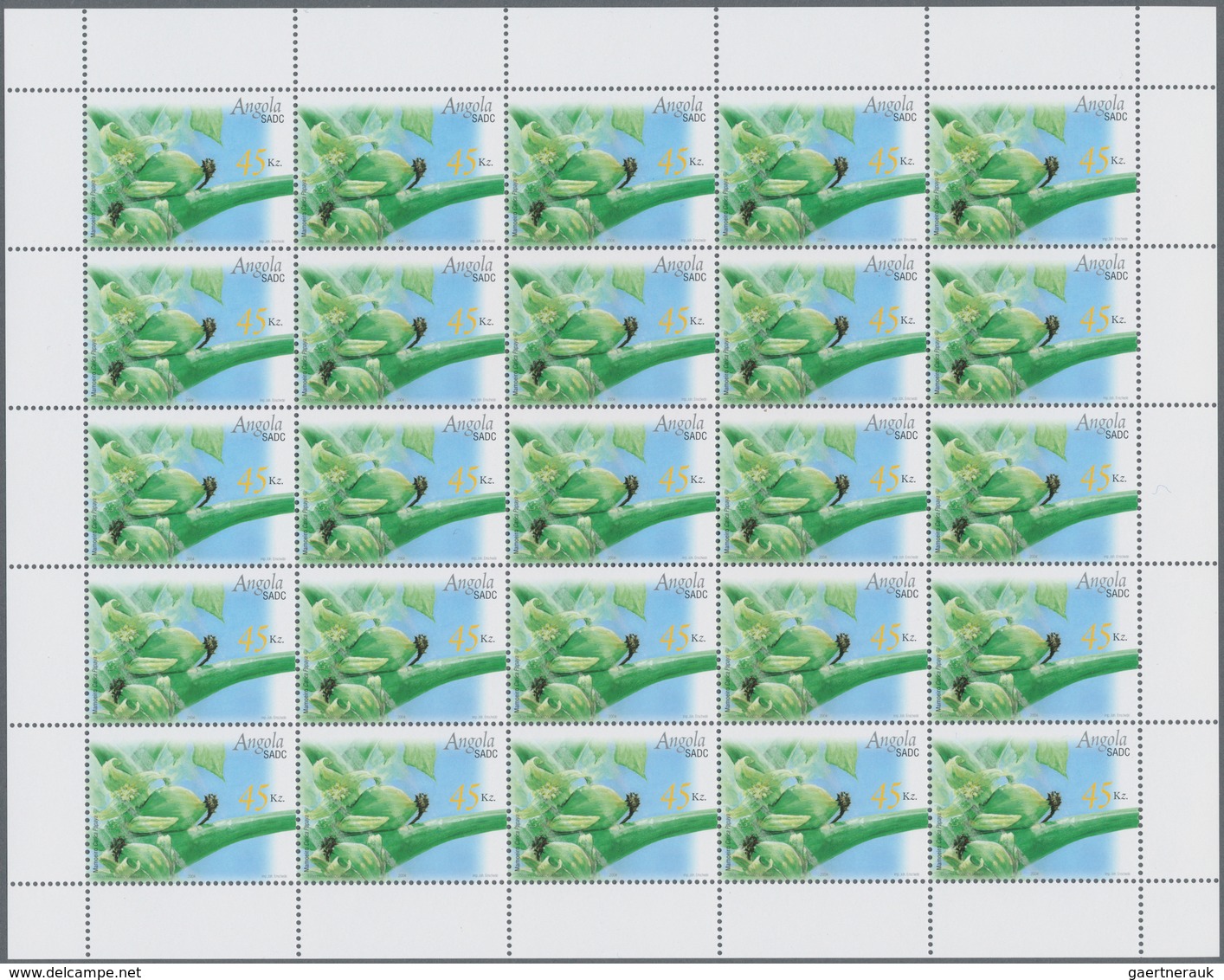 Angola: 2004, „CROP PLANTS “, Complete Set Of 4 In Sheets, In An Investment Lot Of 500 Sets And 500 - Angola