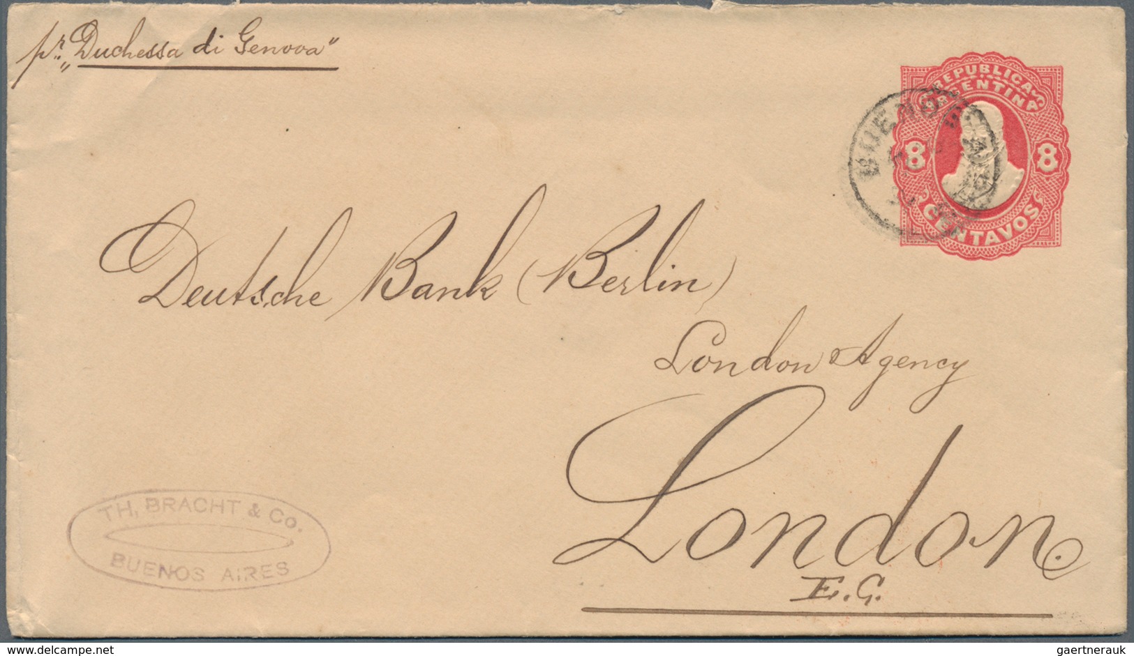 Argentinien: 1879-1900, Group Of 19 Interesting Covers And Postal Stationery Items To Europe Or Boli - Other & Unclassified