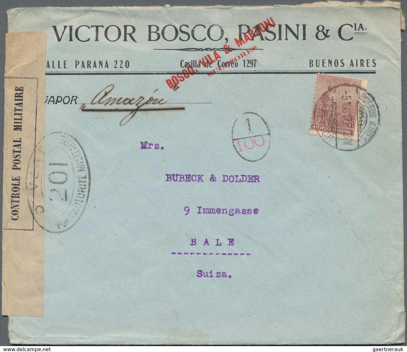 Argentinien: 1894/1954 (ca.), Apprx. 290 Covers And 17 Mint/used Stationery Mostly From Corresponden - Autres & Non Classés