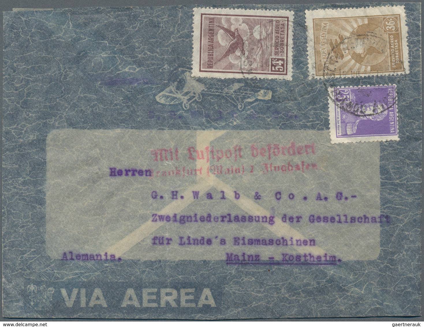 Argentinien: 1894/1954 (ca.), apprx. 290 covers and 17 mint/used stationery mostly from corresponden