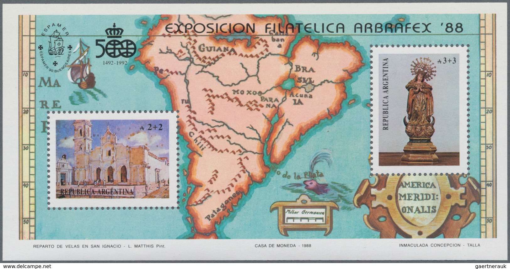 Argentinien: 1985/1993 (ca.), Accumulation Of Mostly Thematic Stamps And Miniature Sheets Incl. Flow - Other & Unclassified