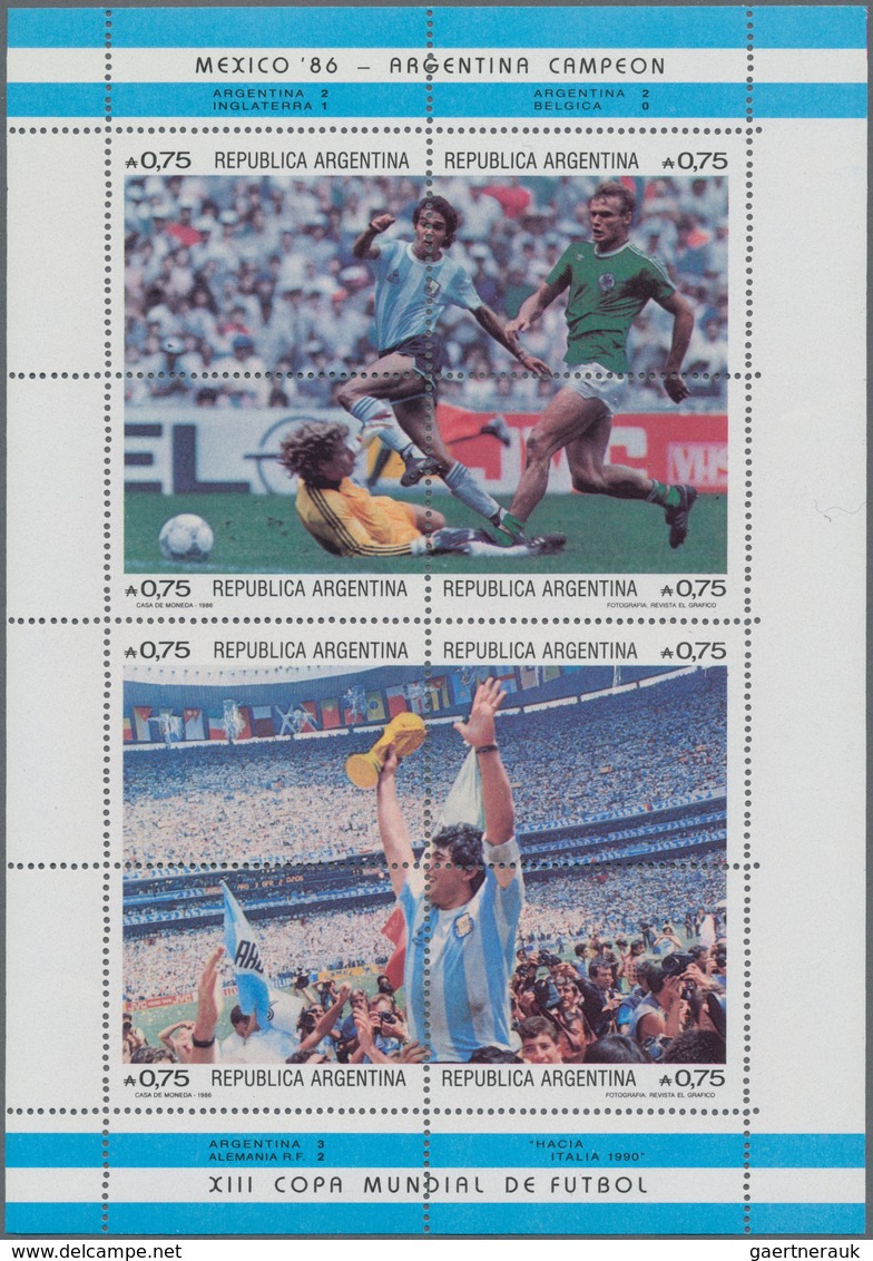 Argentinien: 1985/1993 (ca.), Accumulation Of Mostly Thematic Stamps And Miniature Sheets Incl. Flow - Otros & Sin Clasificación