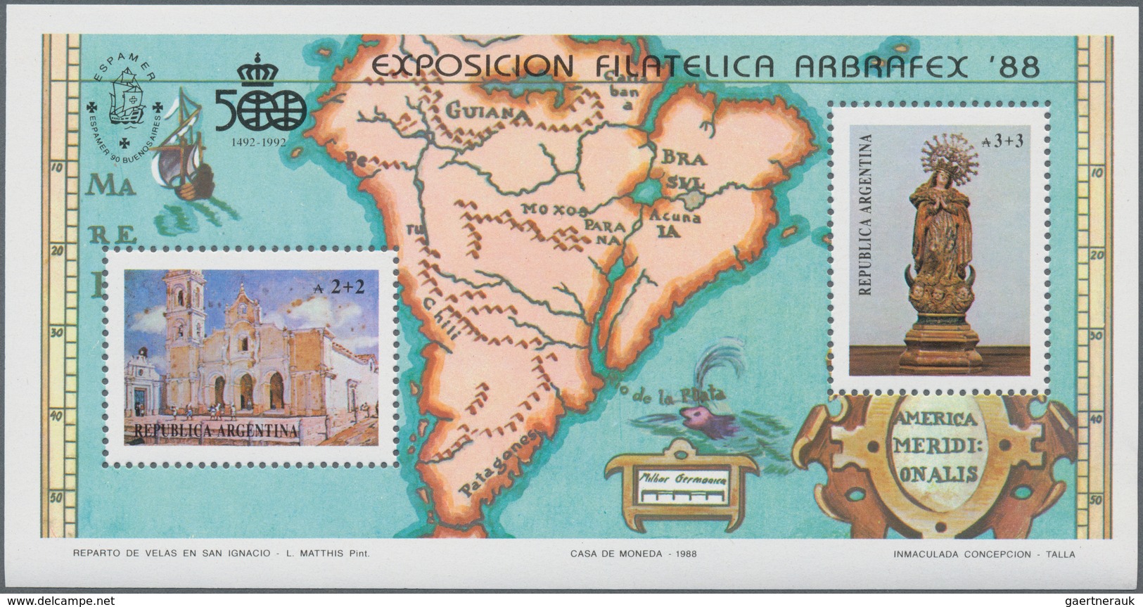 Argentinien: 1985/1993 (ca.), unusual large stock with thousands of stamps and hundreds of miniature