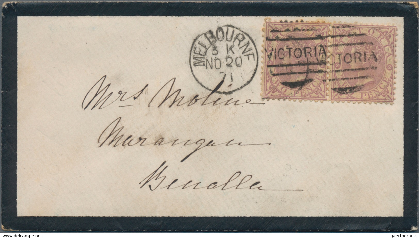 Australische Staaten: 1871/1872, Eight Mourning Covers, Six From Victoria And Two From New Southwale - Verzamelingen