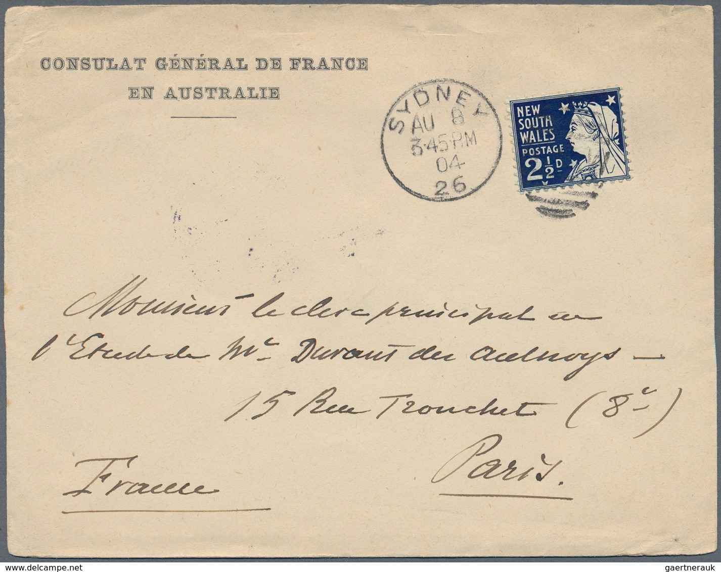 Neusüdwales: 1859/1912, Lot Of Four Covers With Sender's Imprints On Front, E.g. Typewriter Manufact - Cartas & Documentos