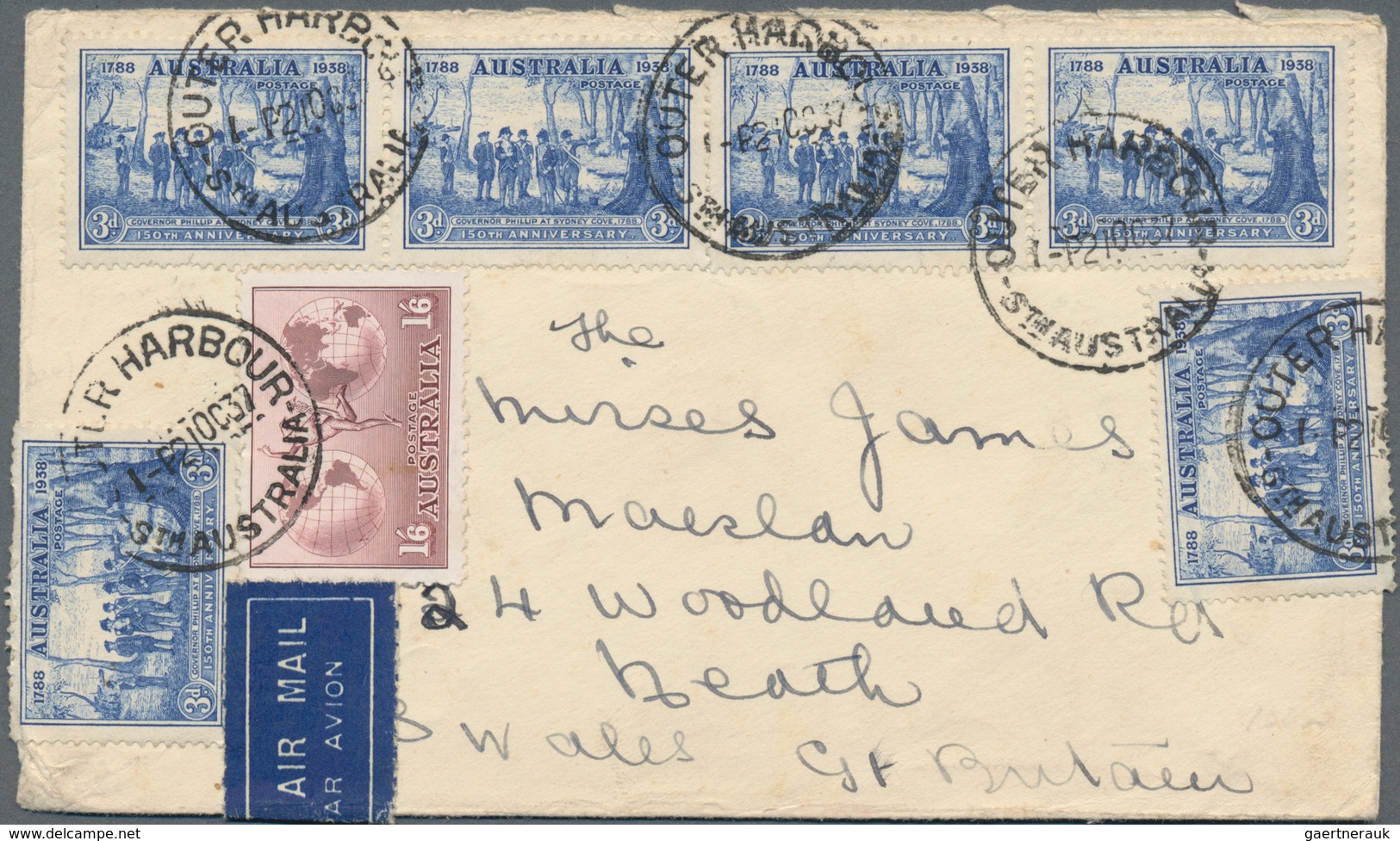 Australien: 1865-1950's: 35 Covers, Postcards, Postal Stationery Items And FDCs, Plus Two Stamps (8d - Sammlungen