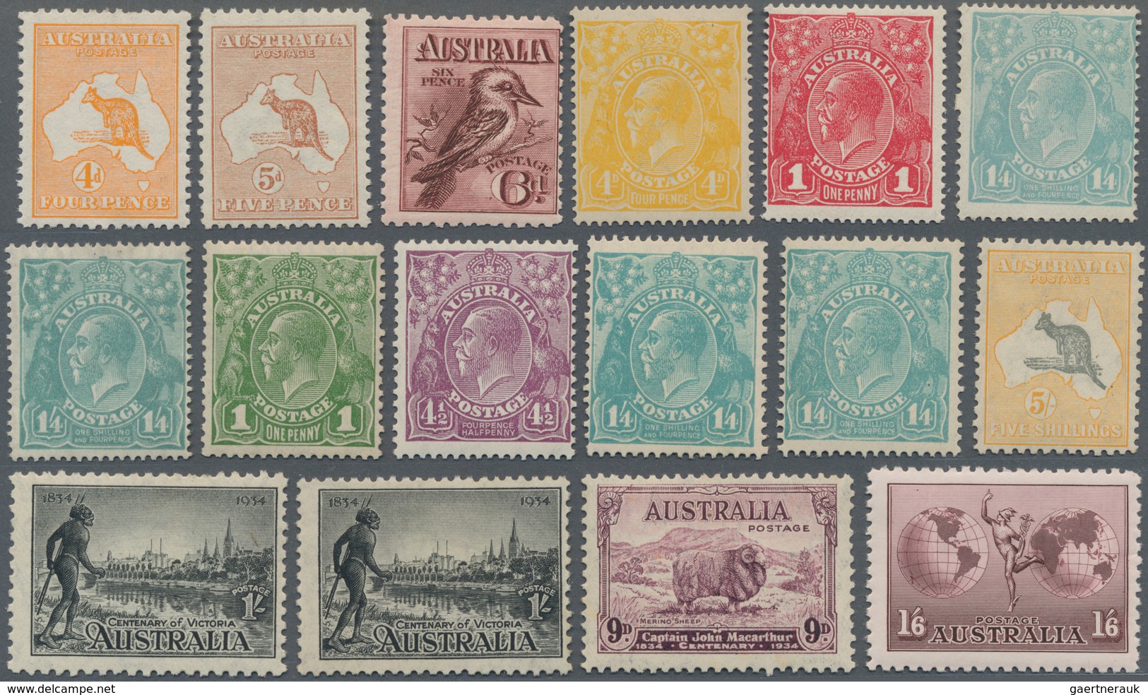 Australien: 1913/1995 (ca.), Collection In 13 KABE Albums On Self-made Album Pages With Many Better - Collections