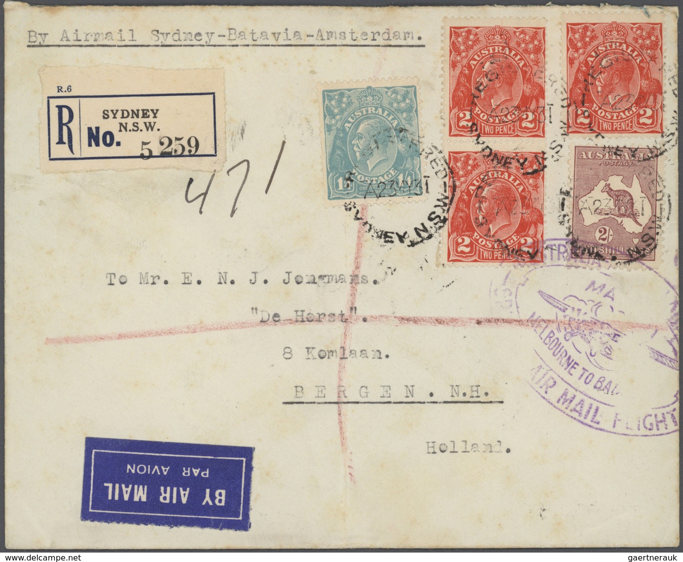 Australien: 1916/1965 (ca.), Accumulation With About 320 Covers Incl. Several FDC’s And Some Postal - Verzamelingen