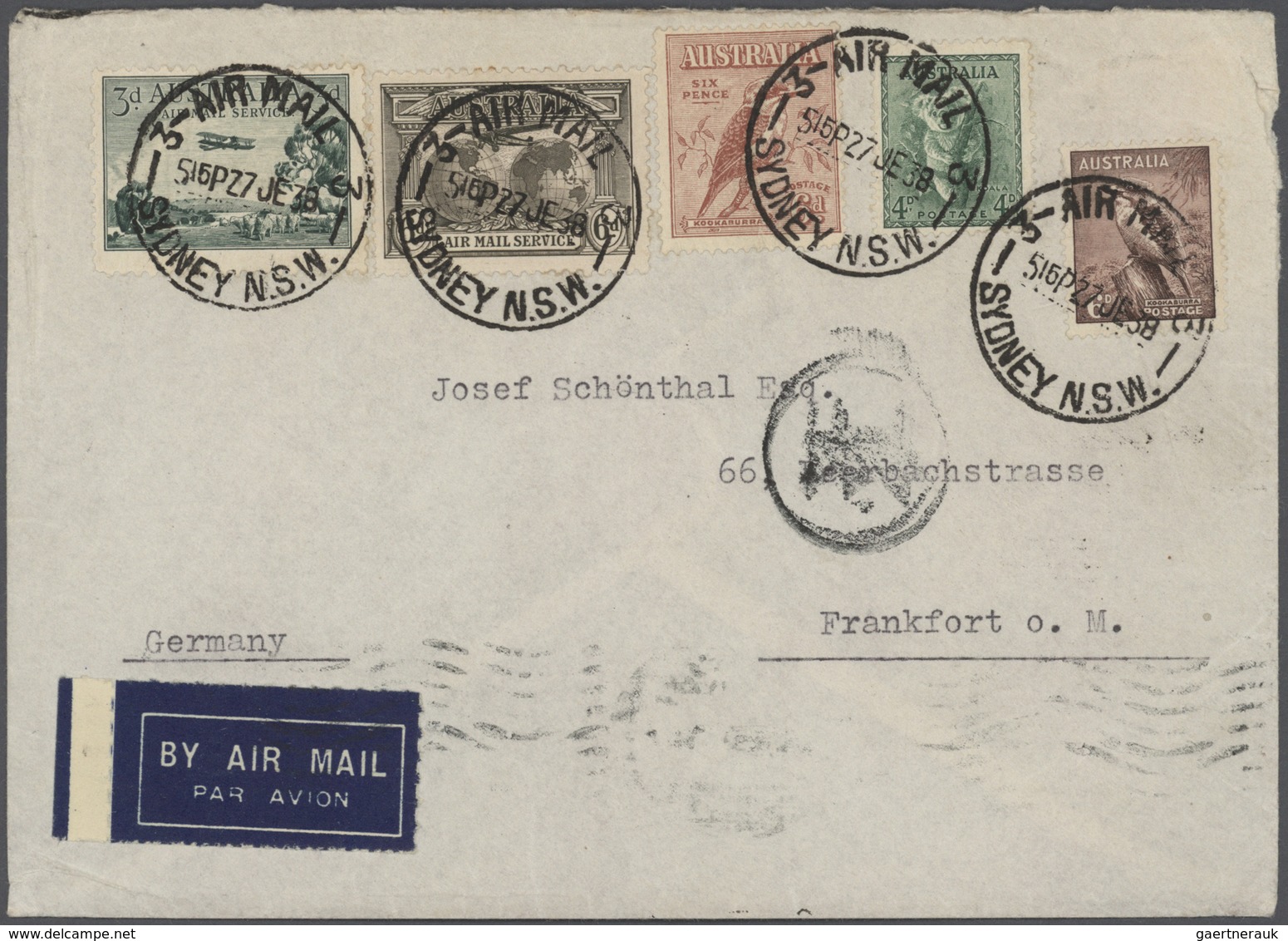 Australien: 1916/1965 (ca.), accumulation with about 320 covers incl. several FDC’s and some postal