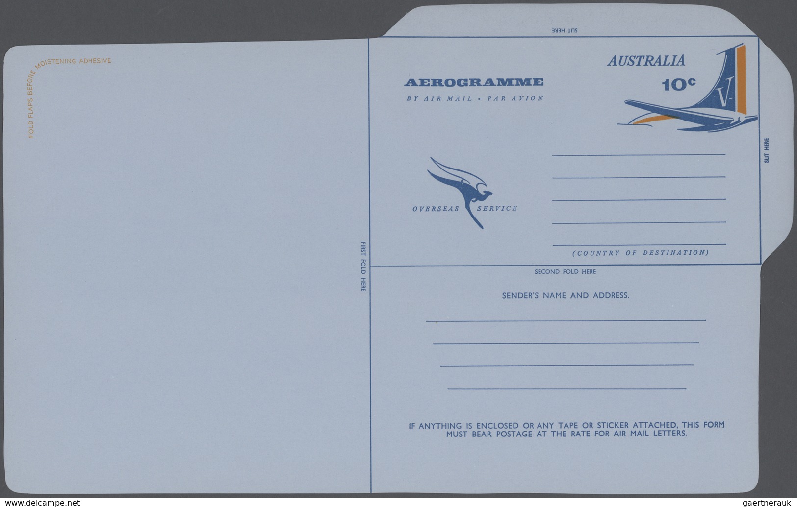 Australien - Ganzsachen: 1945/1981 (ca.), Accumulation With Approx. 2.300 UNFOLDED AIRLETTERS And AE - Postal Stationery