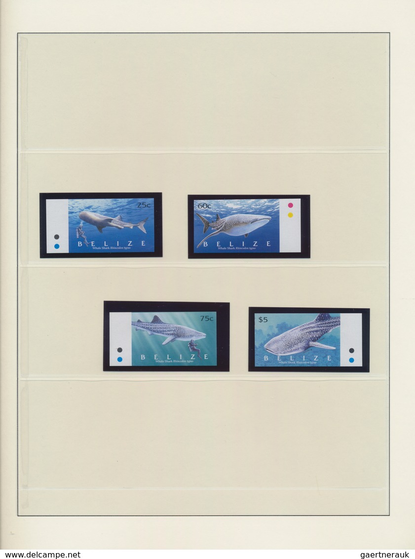 Belize: 2001/2004. A Small Collection With 12 Different Mint, Nh, Imperforate Stamps. For Specialist - Belize (1973-...)