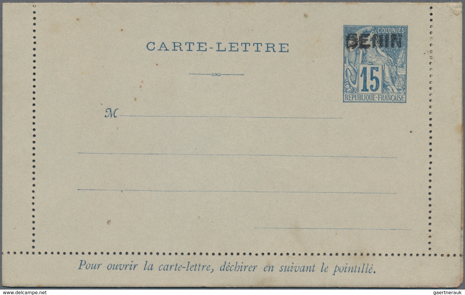 Benin: 1892/94 Small Holding Of 11 Unused/CTO Postal Stationery Postcards, Incl. Double Cards, Lette - Andere & Zonder Classificatie