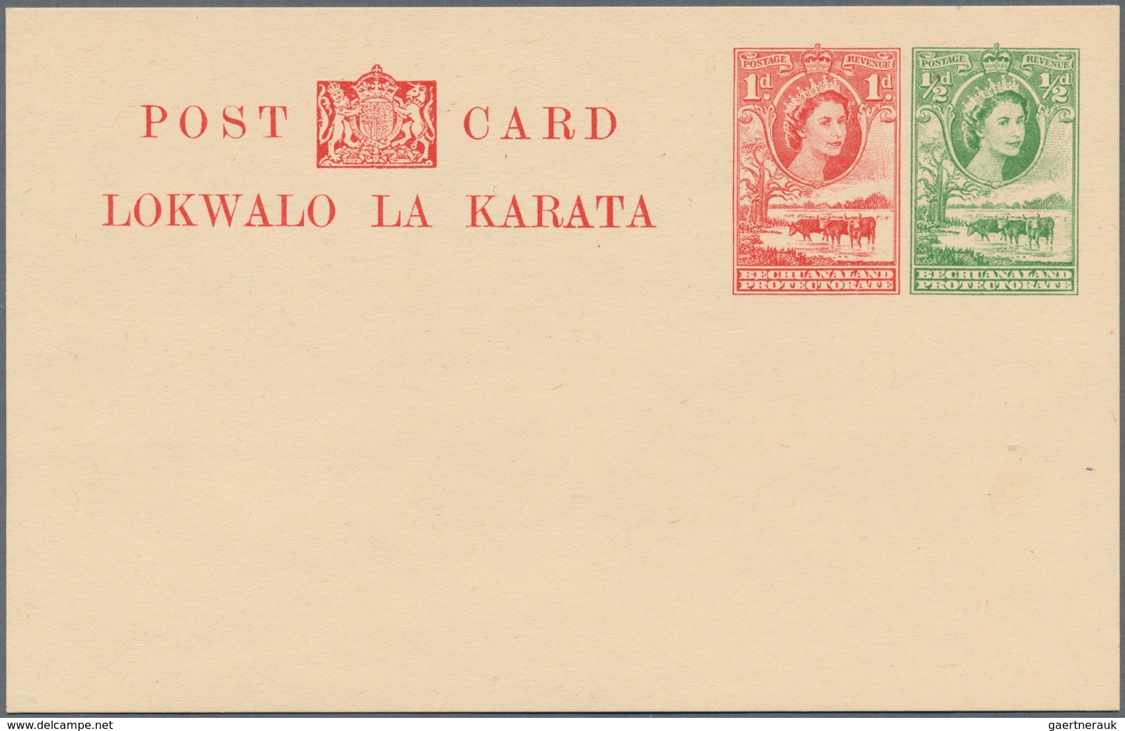 Betschuanaland: 1905/62 Holding Of Ca. 610 Exclusively Unused Postal Stationary, While Cards, Regist - 1885-1964 Herrschaft Von Bechuanaland