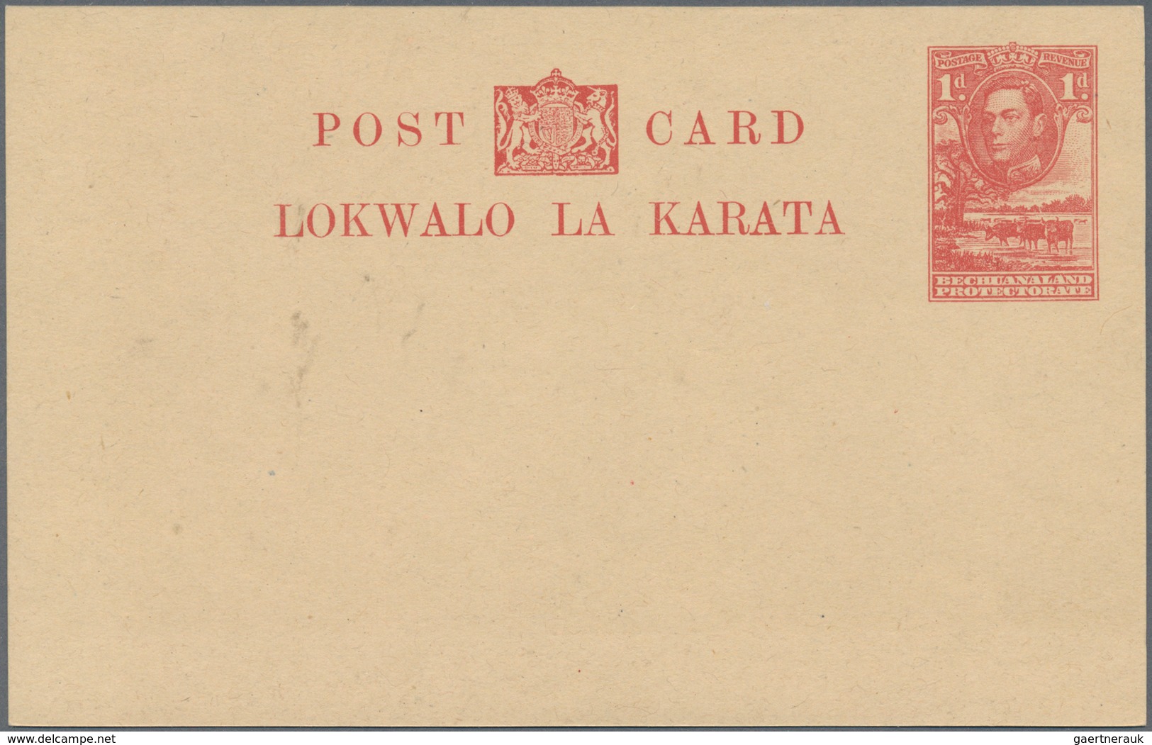 Betschuanaland: 1905/62 Holding Of Ca. 610 Exclusively Unused Postal Stationary, While Cards, Regist - 1885-1964 Protectorat Du Bechuanaland