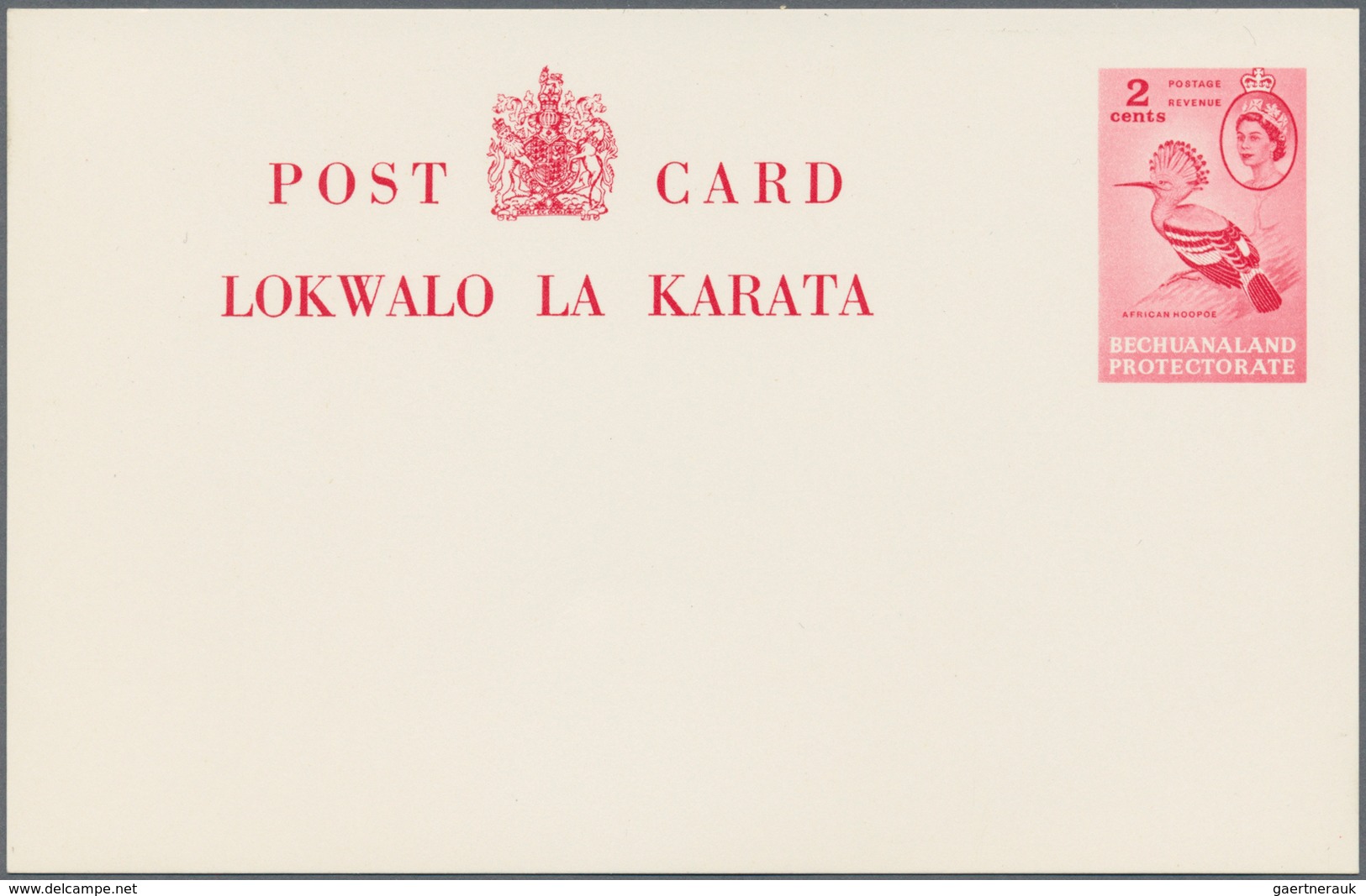 Betschuanaland: 1905/62 Holding Of Ca. 610 Exclusively Unused Postal Stationary, While Cards, Regist - 1885-1964 Bechuanaland Protectorate