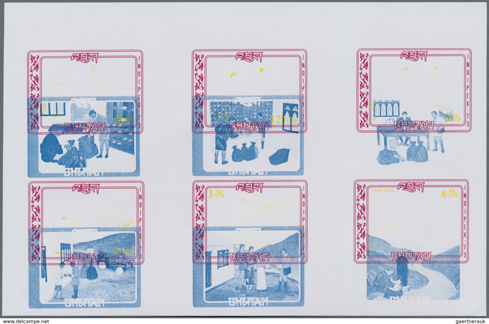 Bhutan: 1964/1988 (ca.), Duplicated Accumulation In Large Box With Mostly IMPERFORATE Single Stamps, - Bhutan