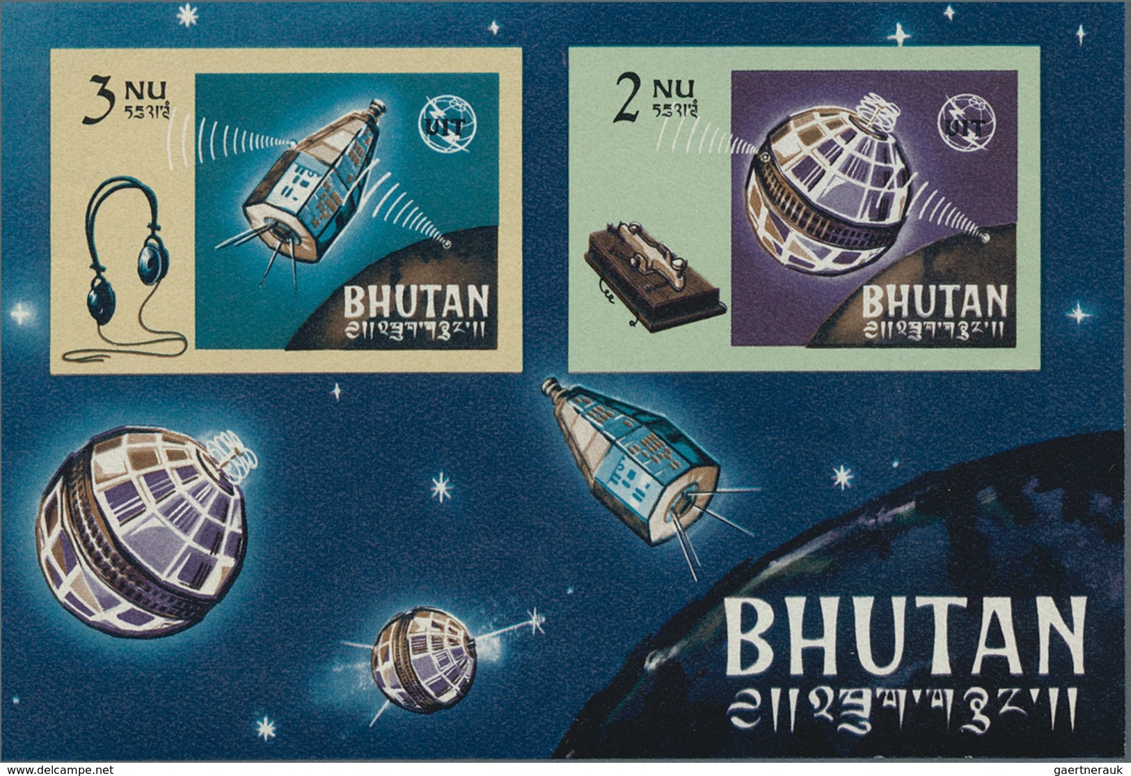 Bhutan: 1966/1971, Lot Of 14.735 IMPERFORATE Stamps And Souvenir Sheets MNH, Showing Various Topics - Bhoutan