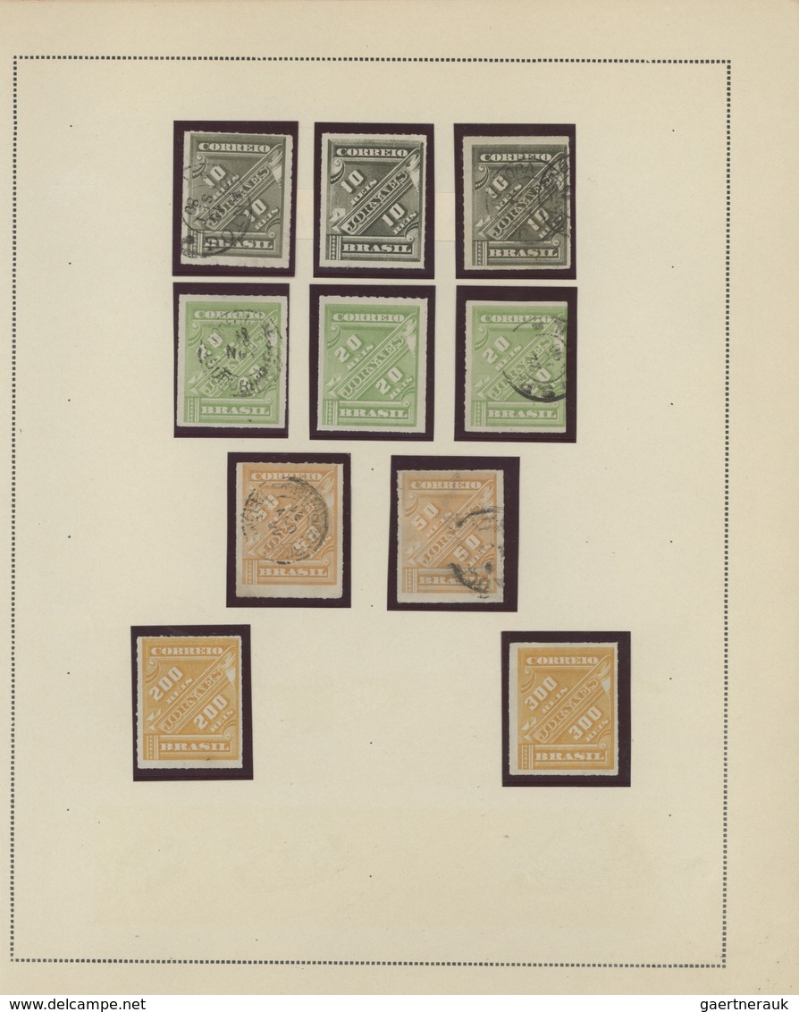 Brasilien: 1844-1920, Collection On Old Album Pages Containing Classic Imperf And Perf Issues, Sc.7, - Used Stamps